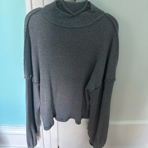 Grey mock neck sweater